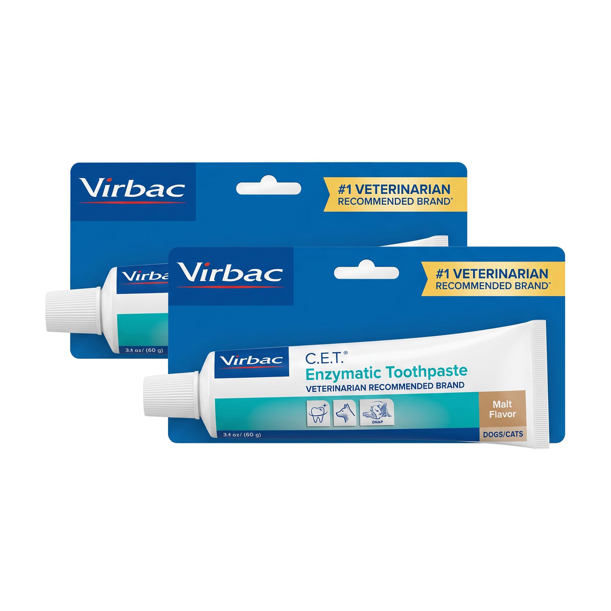 Virbac C.E.T. Enzymatic Toothpaste, Malt Flavor, 2.5 oz (Pack of 2)