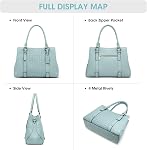 Kattee Women Soft Genuine Leather Satchel Bags Top Handle Crossbody Purses and Handbags Totes Shoulder Hobo