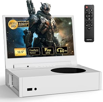 DEPGI 12.5" Portable Gaming Monitor for Xbox Series S not Included, 1080P Full HD Display with IPS Screen Dual HDMI 2, Support HDR Freesync 3 Game Modes, for Travel Outdoor Indoor Use