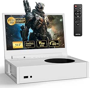 DEPGI 12.5" Portable Gaming Monitor for Xbox Series S (not Included), 1080P Full HD Display with IPS Screen Dual HDMI 2, Support HDR Freesync 3 Game Modes, for Travel Outdoor Indoor Use