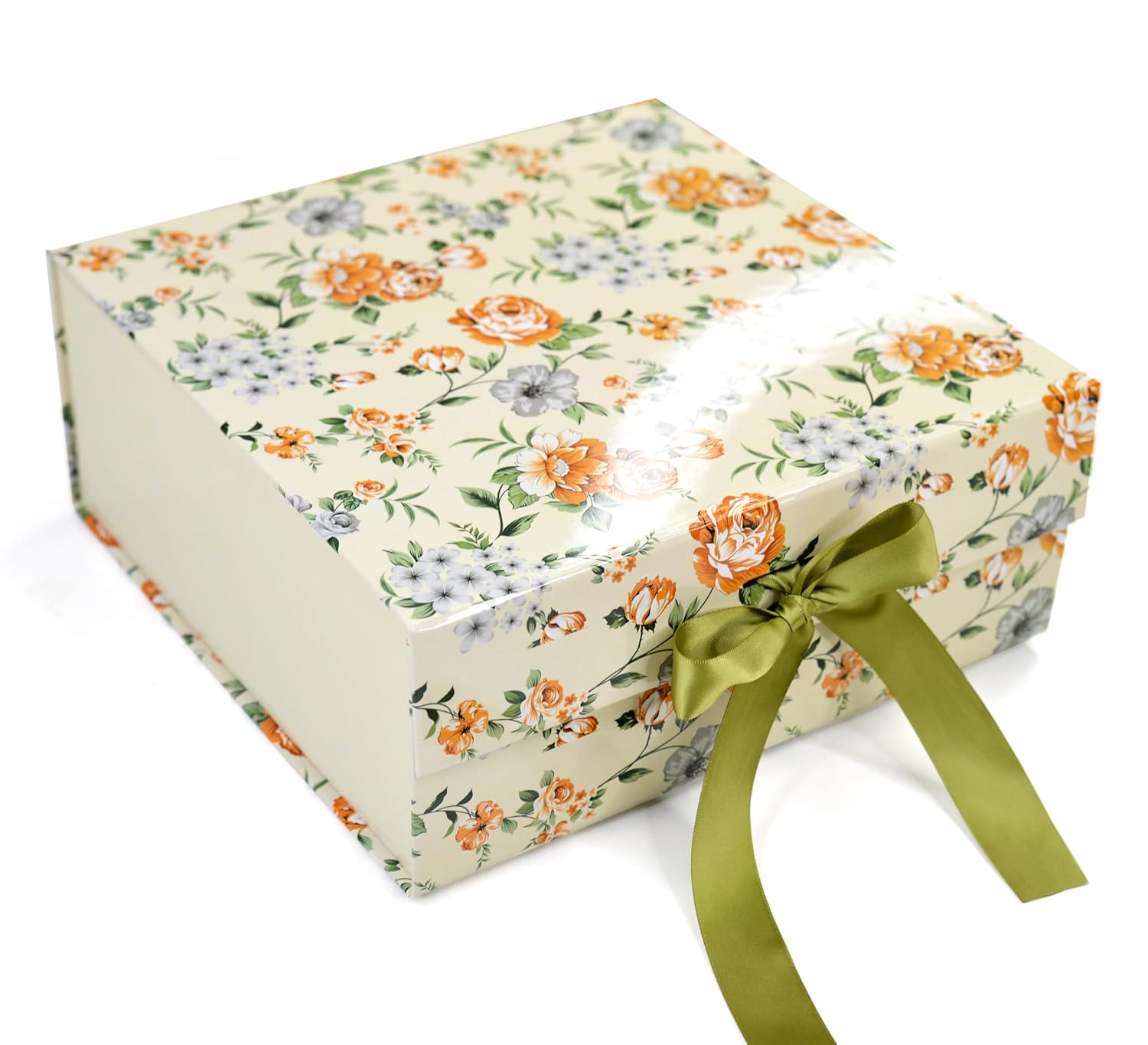 RBS® – MEDIUM Gift Box for Packaging (26x26x10cm) Decorative Gift Packing Box with Floral Design (1 Pack) Holds Upto 8 kg All Occasions Reuse Gift Box for Packaging Print (Glossy Floral FF) RBS® – MEDIUM Gift Box for Packaging (26x26x10cm) Decorative Gift Packing Box with Floral Design (1 Pack) Holds Upto 8 kg All Occasions Reuse Gift Box for Packaging Print (Glossy Floral FF)