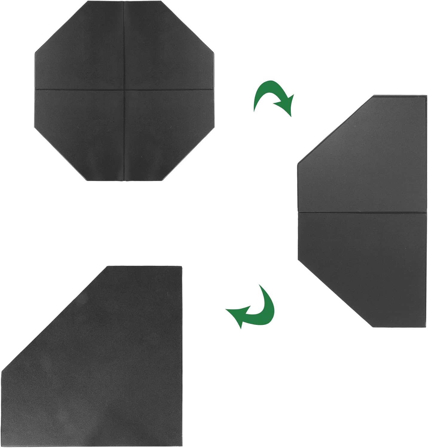 LUCKYERMORE Folding Poker Table Top 500 Poker Chip Set 8 Player Layout Poker Mats with Carry Bag