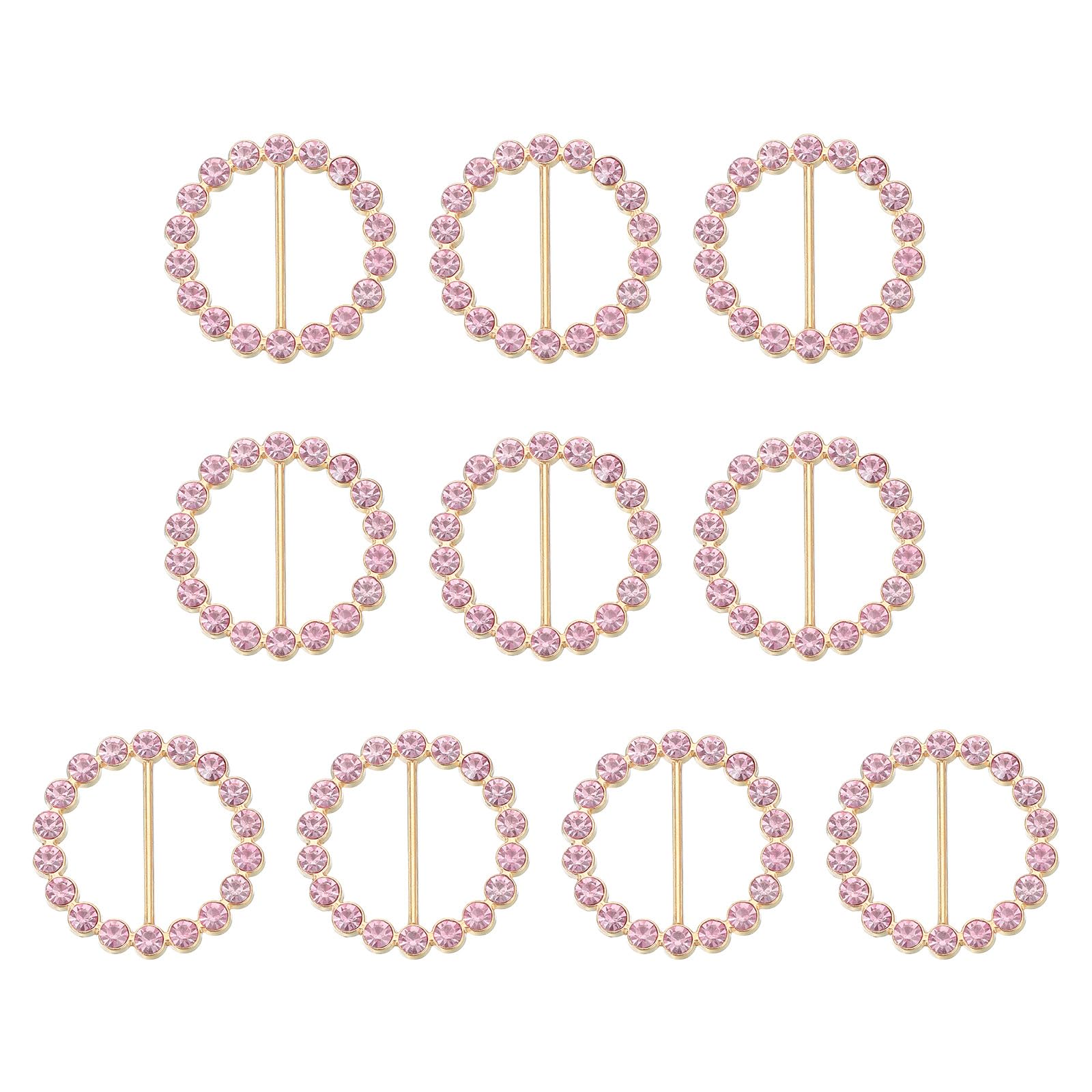 PATIKIL 10 Pcs Silk Scarf Ring Clip Bling Rhinestone T-Shirt Clips Tie Waist Knotted Buckle Rings Metal Circle Buckles for Women Fashion Scarves Hat Decor Wrap Holders