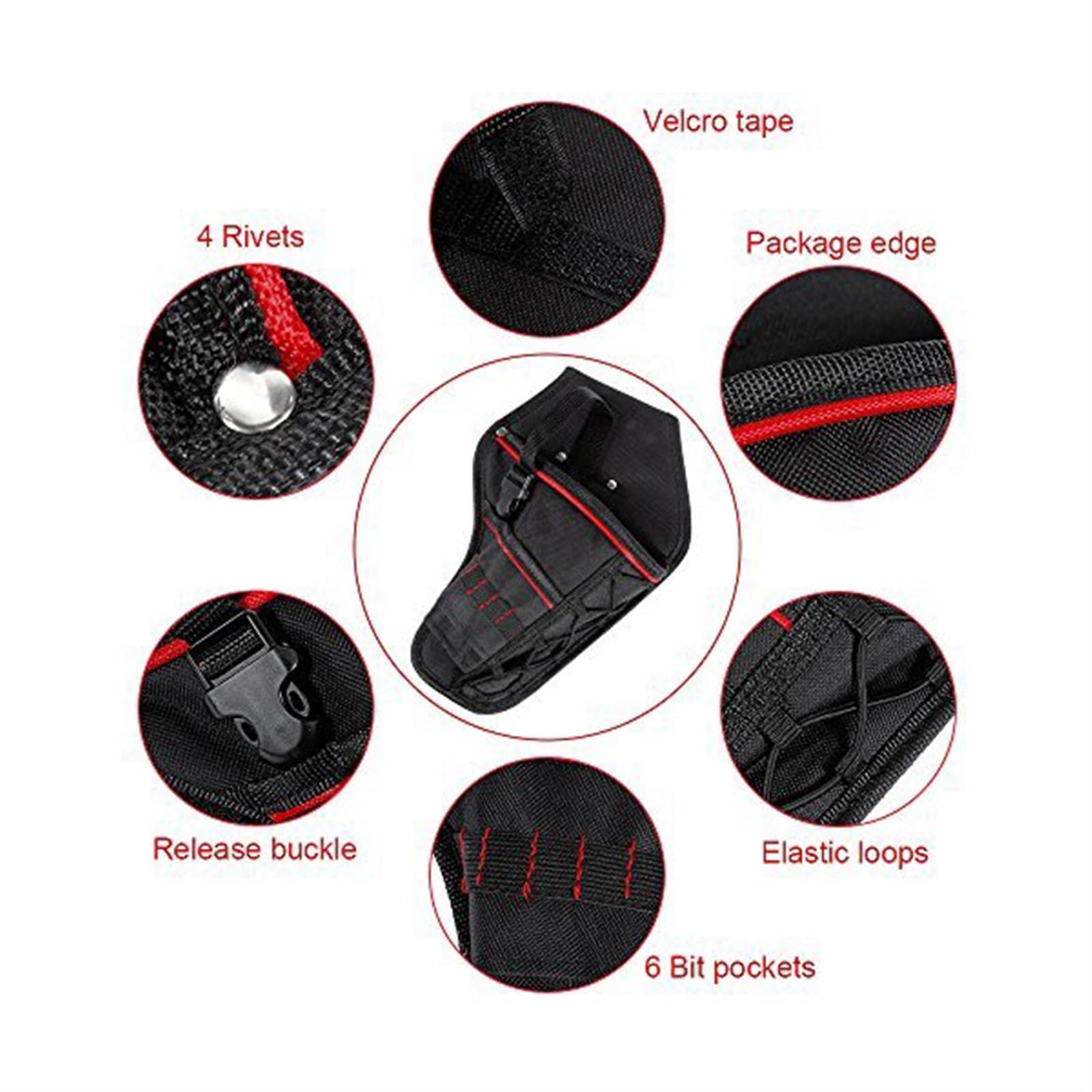 Bolsa de herramientas para cinturón, cinturón de bolsillo para múltiples herramientas, bolsas de herramientas, funda para taladro, resistente al agua, soporte para taladro, bolsa para herramientas e