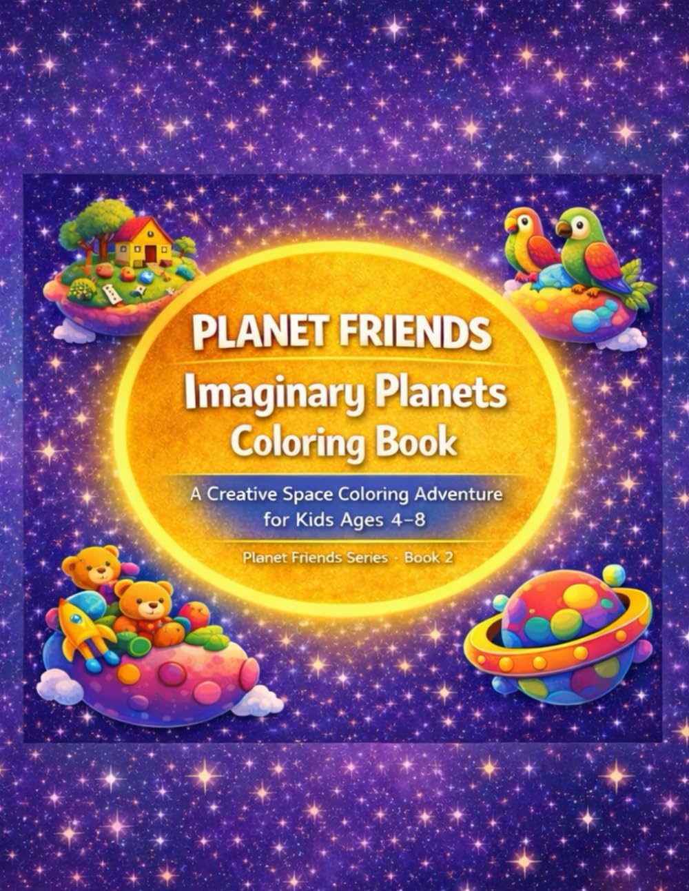 Planet Friends – Imaginary Planets Coloring Book: A Creative Space Coloring Adventure for Kids Ages 4–8