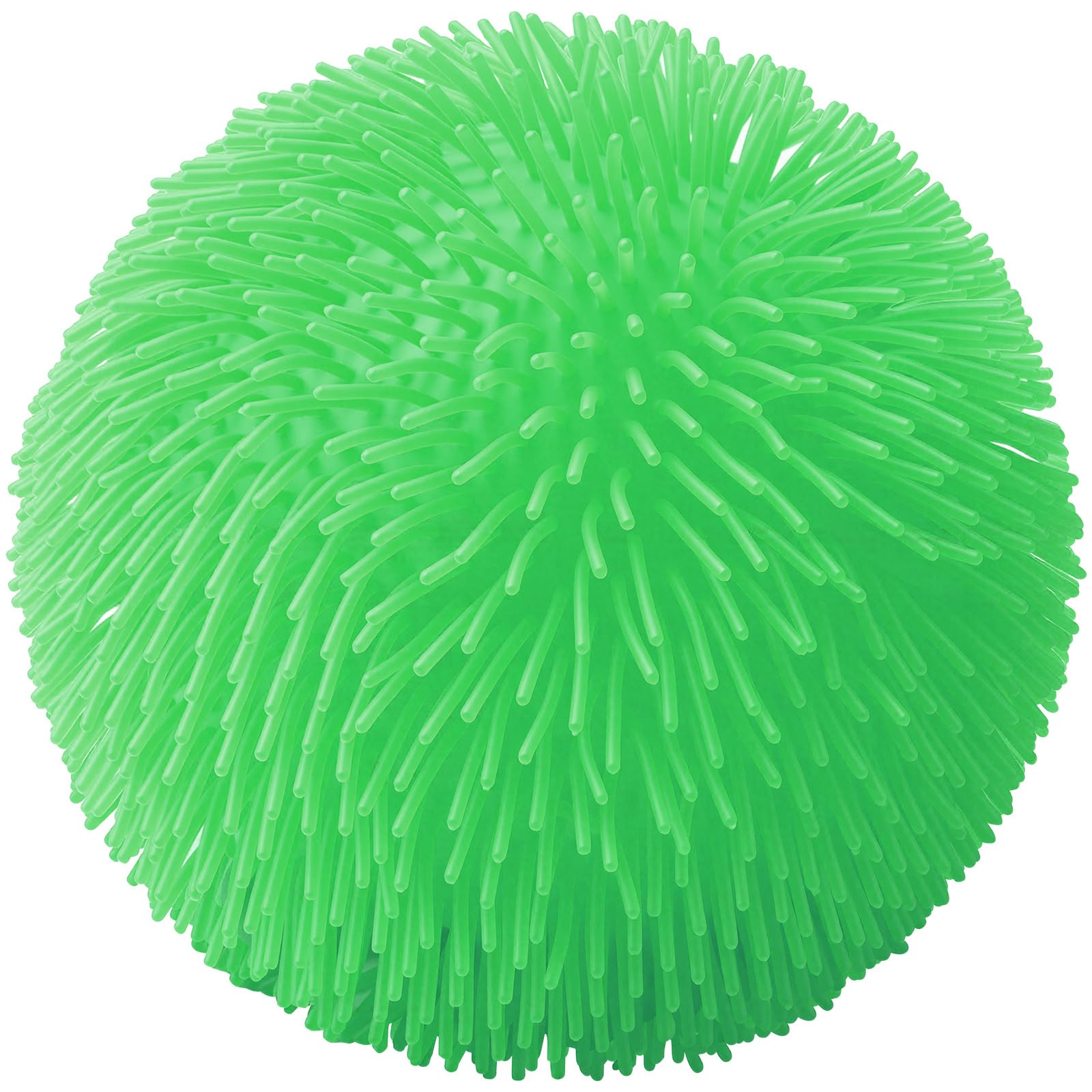 Green Puffer Balls 7 Inch Stress Stretchy Sensory Ball Spiky Stress Relief and Sensory Stimulation for Fun Fidget Anxiety Game Classroom Prizes Party Favors (Green)