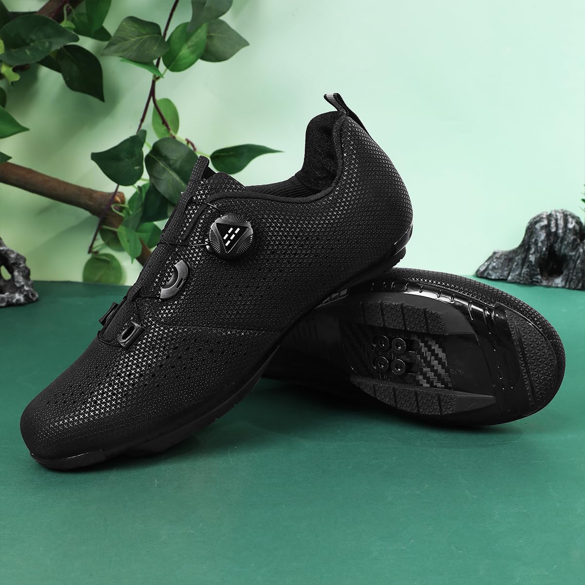 Zapatillas de Ciclismo MTB para Hombre/Mujer Compatible con Shimano SPD 2 Pernos Pedales Zapatos Bicicleta de Montaña Exterior