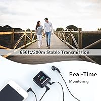 Vista 5 de Saramonic Blink M2 - Micrófono inalámbrico Lavalier para cámaras, grabación integrada, rango de 656 pies, duración de la batería de 12 horas