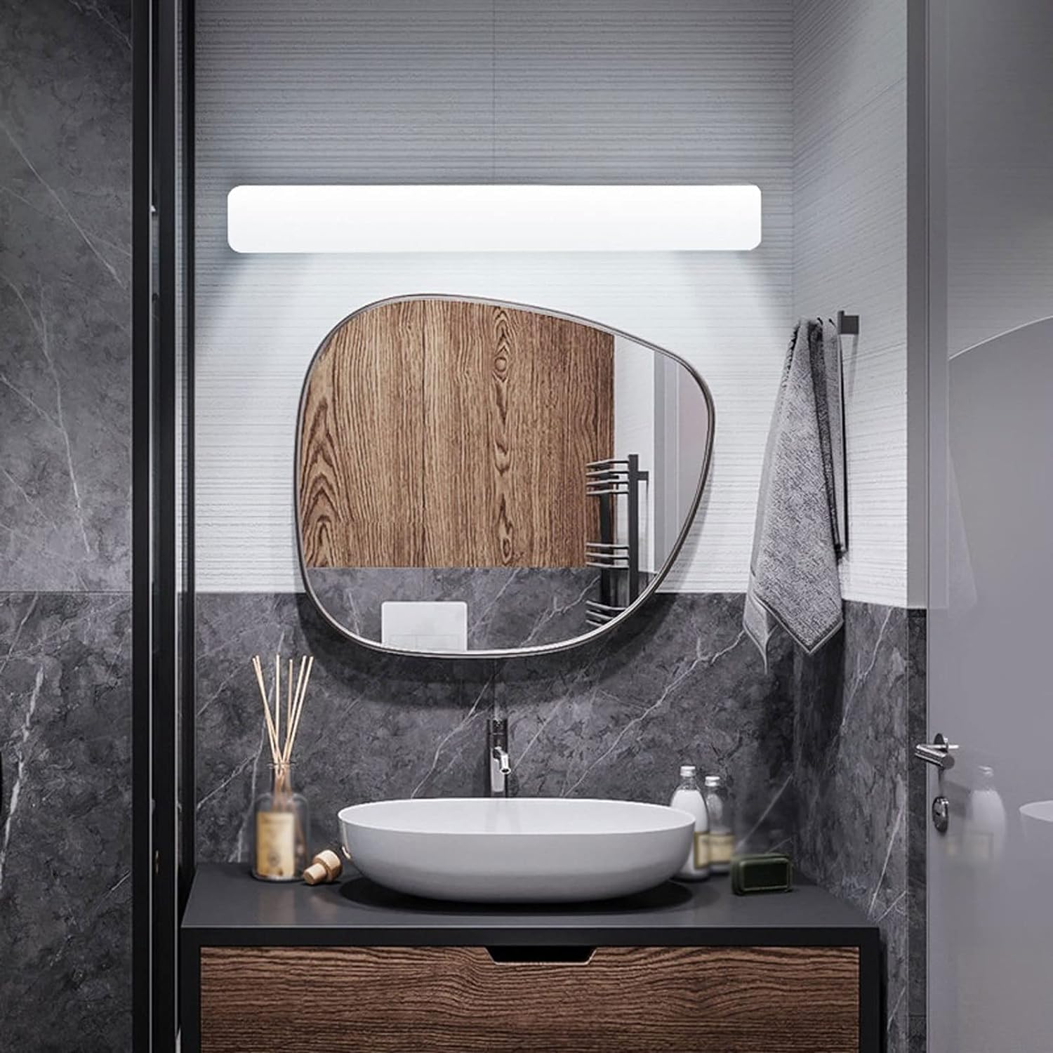 Lampada da bagno 20 cm 40 cm Lampada da parete a LED Lampada da specchio Compatible with bagno Decorazione domestica Lampada da parete da comodino lunga super luminosa(40cm)