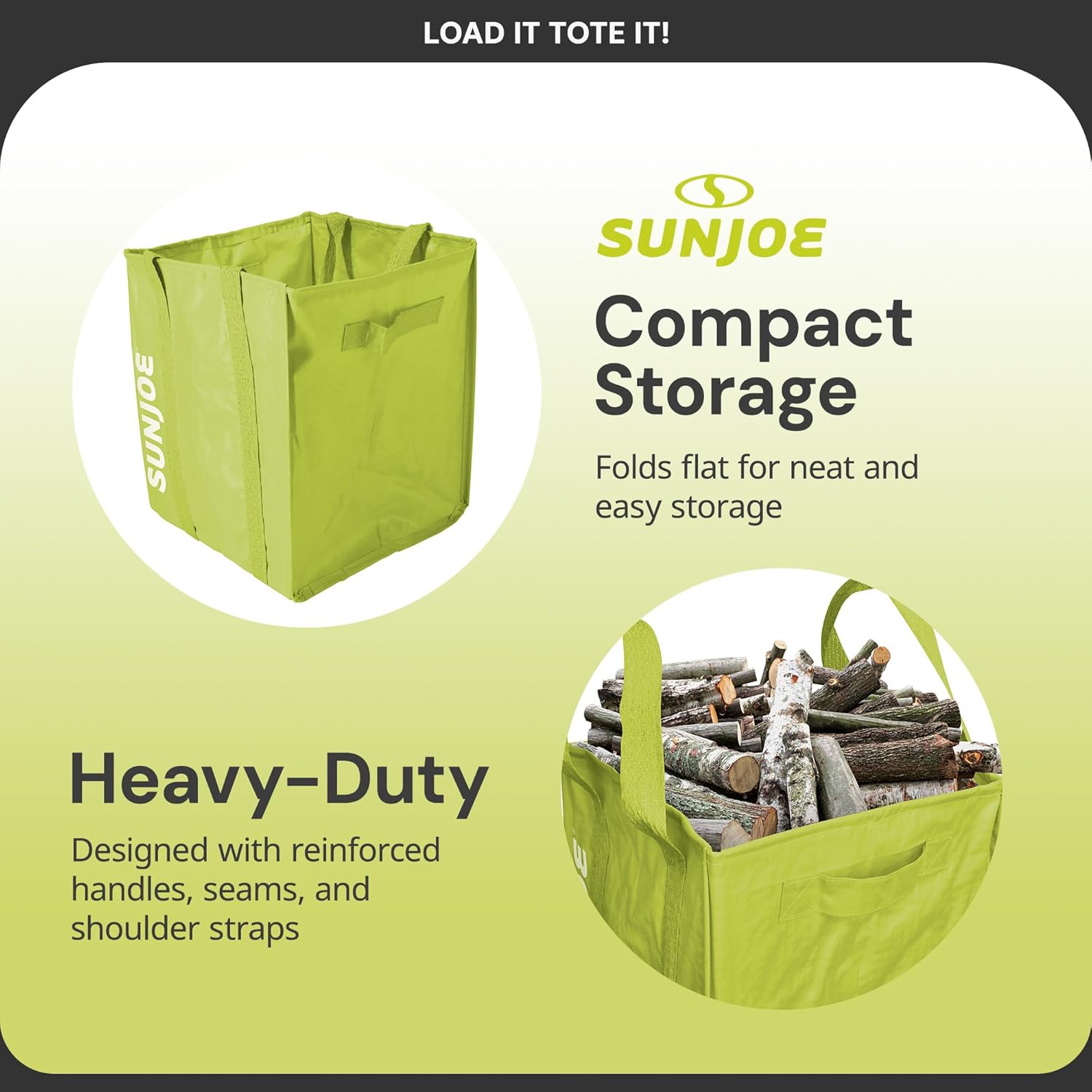Sun Joe SJLB70HD 70 gallon Jumbo Heavy-Duty All-Purpose Garden Leaf & Debris Bag