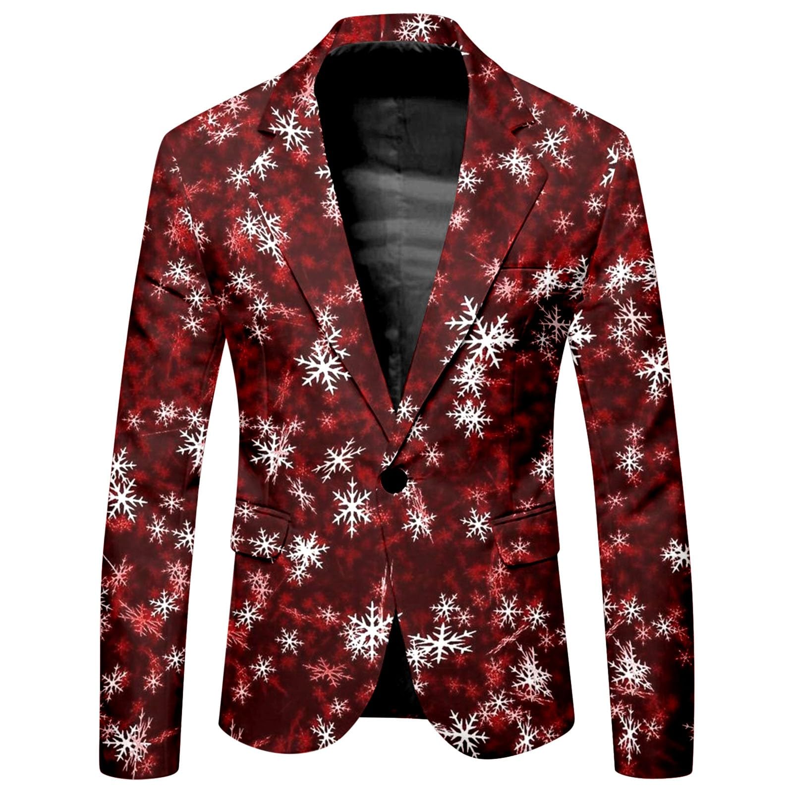 Completo Uomo Elegante 2 Pezzi Natalizio Oversize Vintage Tuta da uomo con Giacca e Pantalone Slim Fit con Stampa di Natale Autunno Inverno Regular Fit Maniche Lunghe Alla Moda per Cocktail Carnevali