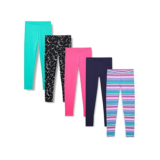 Amazon Essentials Girls and Toddlers' Cotton Stretch Leggings