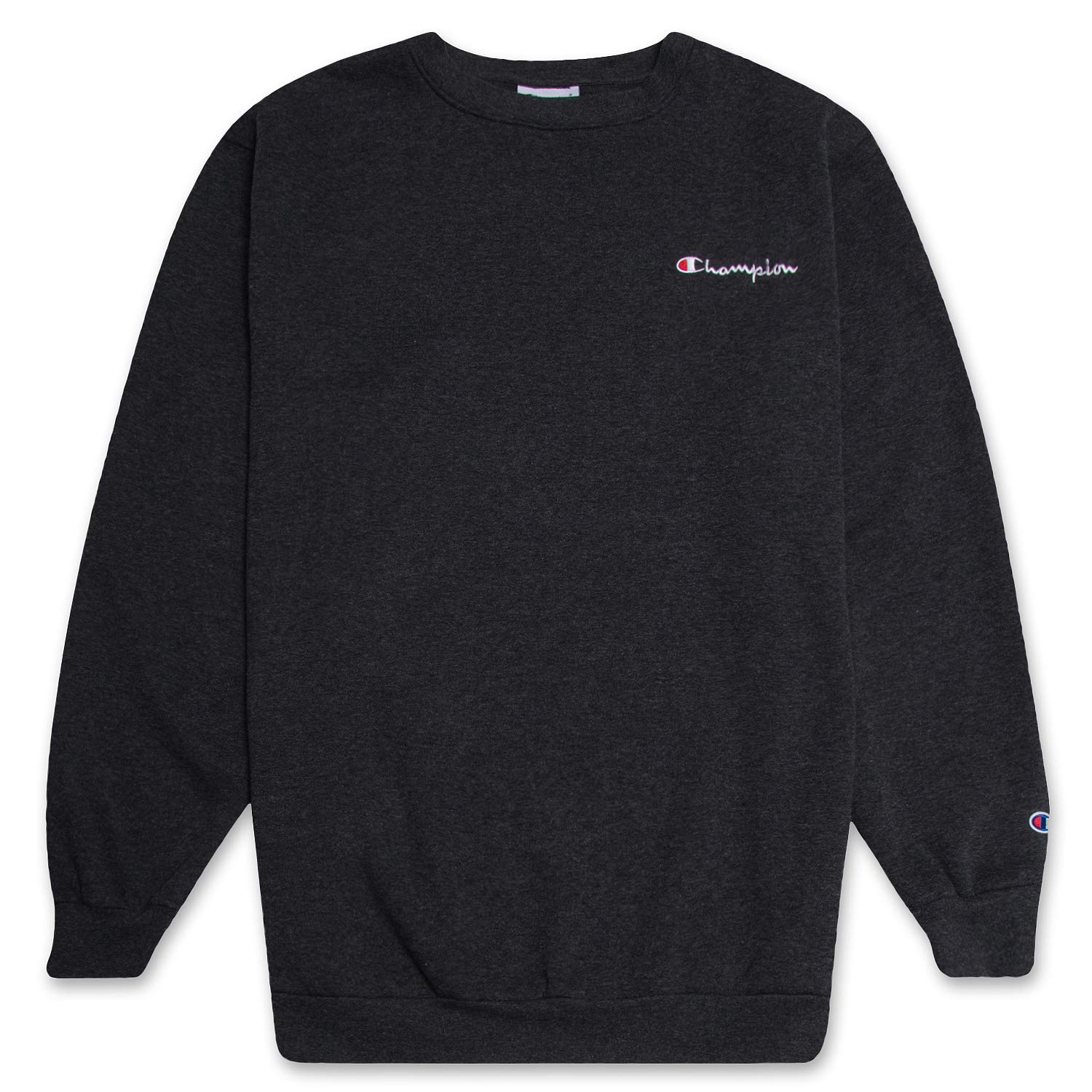 Champion Crewneck Sweatshirt Big and Tall - Fleece Pullover Sweatshirt for Men Charcoal Heather