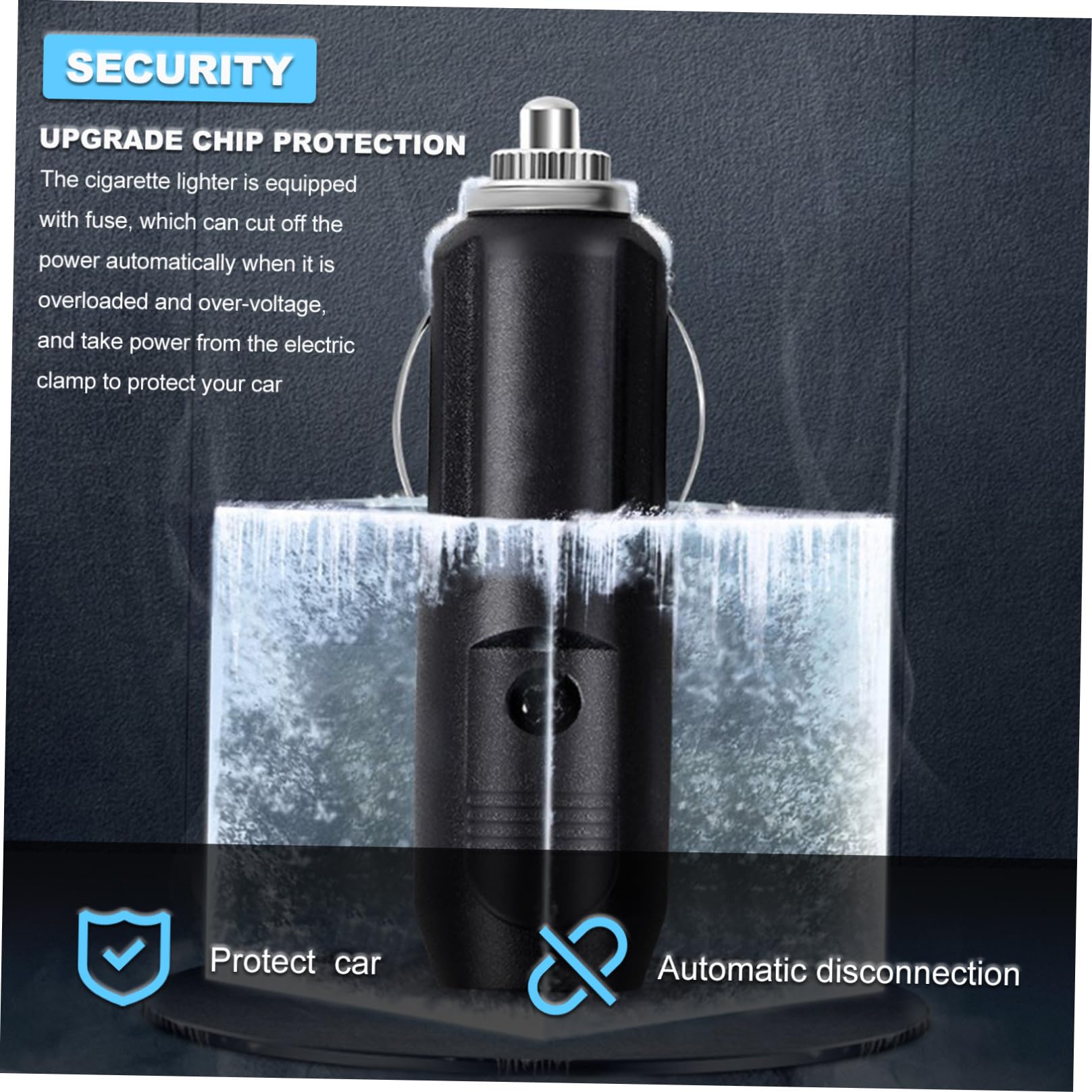 Amosfun Inflador Inteligente Portátil de Coche para Digital Neumáticos Material 12v con Bomba de Aire Automática y Pantalla Abs y Cobre, Presión Estable y Parada