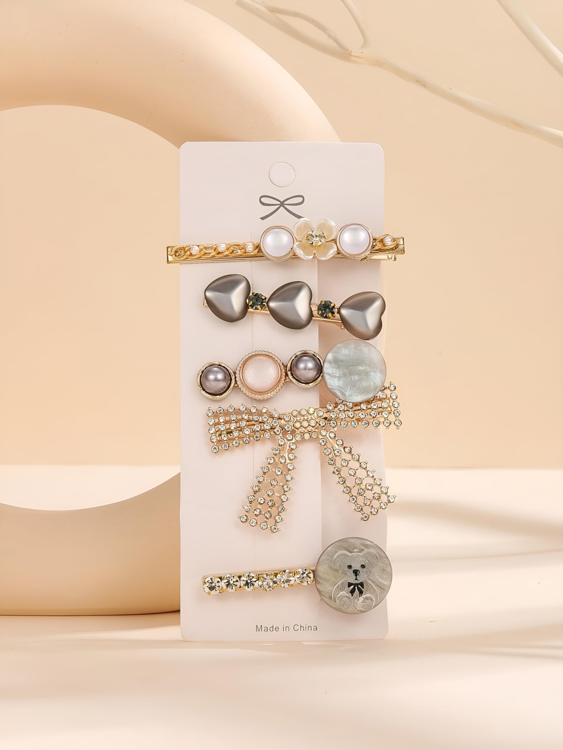 PACTIV 5pcs Vintage Elegant Plastic Hair Clips with Faux Pearls - Bow Tie Shape Bow Accented Clips for Women and Girls, Solid Color Hair Accessories (B0DFTTZQPY) Amazon Price History, Amazon Price Tracker