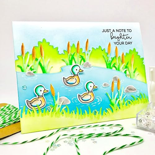 Miniatura 8 de Juego de sellos y troqueles para niños de pesca para hacer tarjetas, sellos transparentes y troqueles de corte de metal para álbumes de recortes,
