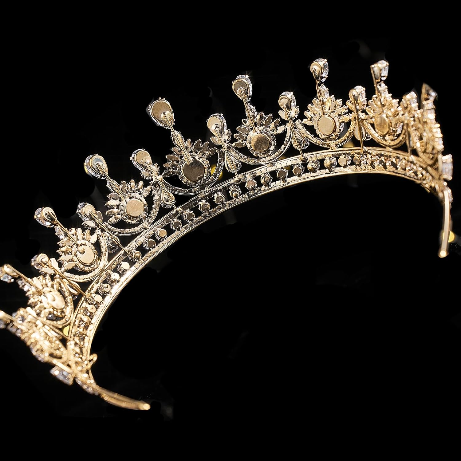 QXMYOO Wedding Crown and Tiaras CZ Cubic Zirconia HeadBand for Women Girls Prom Pageant Quinceanera Birthday Bridal Hair Accessories Silver Jewelry