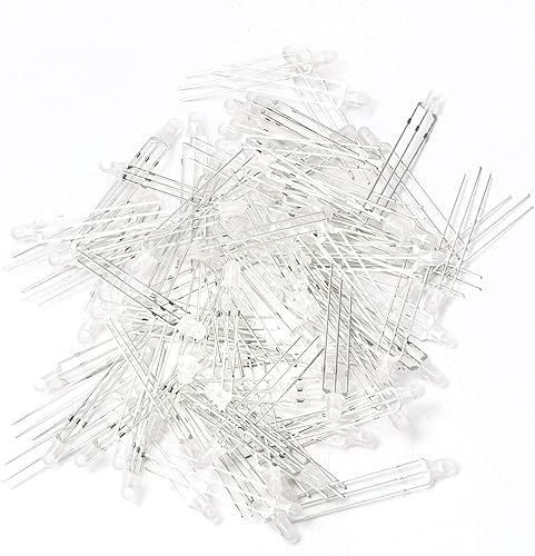 Miniatura 6 de CHANZON 100 unids 0.118 in rojo y azul difuso LED luces de diodo común (esmerilado redondo bicolor) iluminación brillante bombillas lámparas