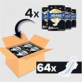 Always Ultra Sanitary Napkins, Size 5, Extra Secure Night, 64 Towels with Wings, Very Abundant Flow Night, Eco Size, Max Comfort, Super Absorbent and Ultra Thin - 2