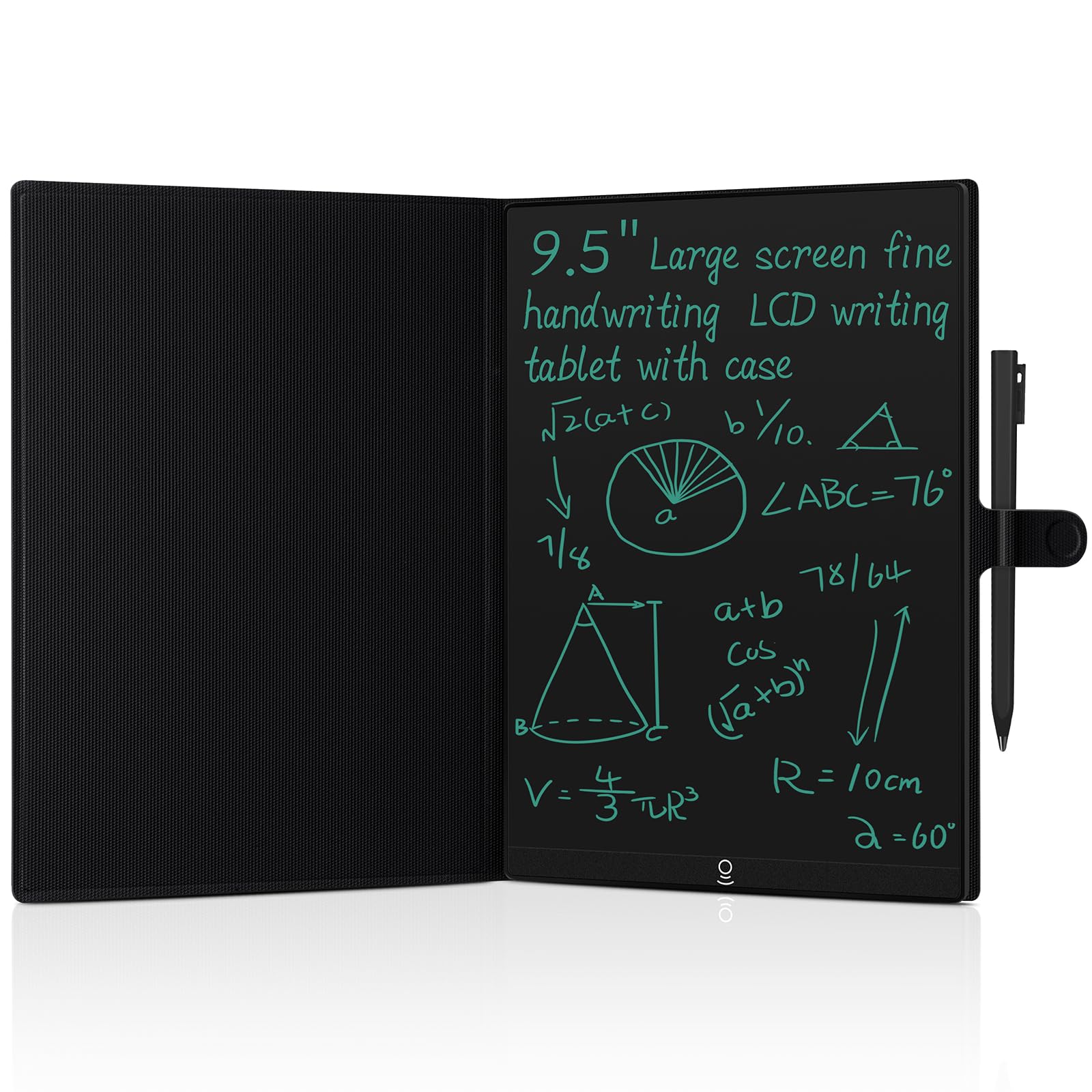 LCD Writing Tablet for Adult: 9.5 Inch with Cover Case Full Screen Reusable Digital Notepad Portable