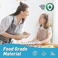 Vista 5 de Bandeja para cubitos de hielo con tapa, 4 paquetes de 56 cubos, bandejas apilables duraderas para cubitos de hielo para congelador con tapas