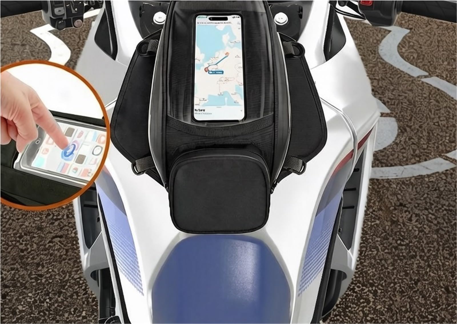 Sacoche Réservoir D'essence Étanche Grande Capacité Moto pour Trident 660
