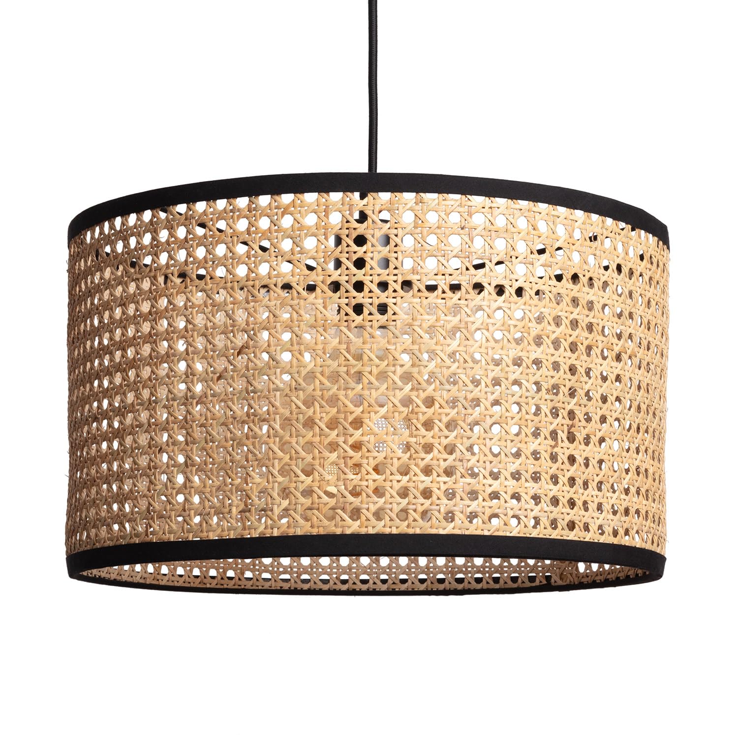 LEDKIA Lámpara Colgante Ratán Huela Natural | CasquilloE27