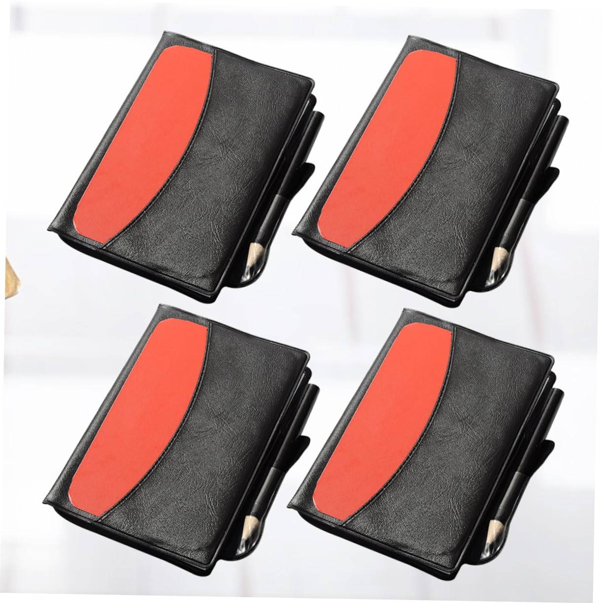 Mipcase Big Size Soccer Referee Warning Cards 4 Pack Yellow Red Penalty Cards Complete Set for Referee Wallet