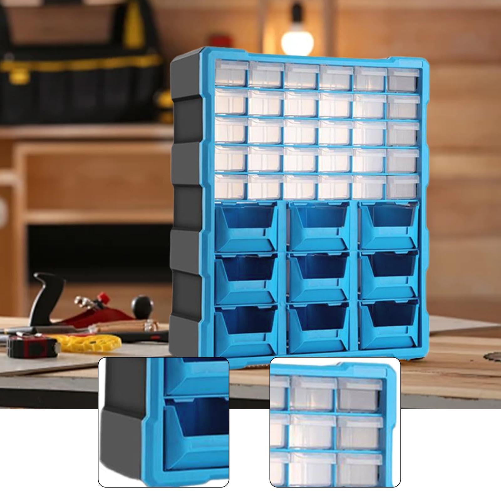 39 cassetti, scatola portaoggetti per ferramenta, mobiletto portaoggetti, organizer per componenti elettronici, creazione di gioielli e artigianato