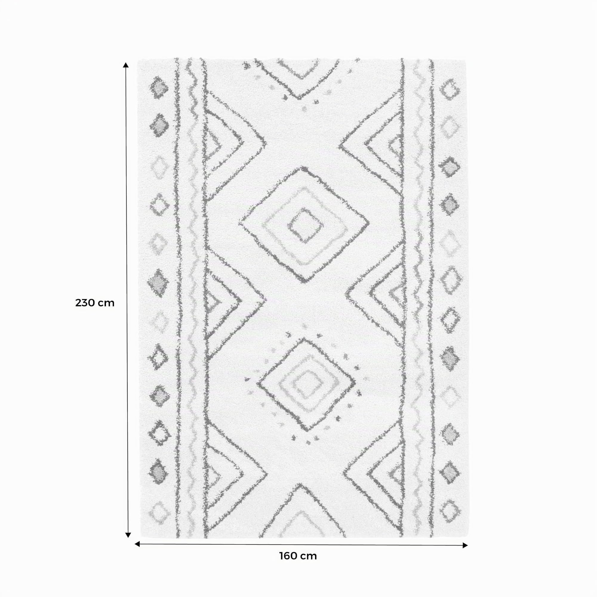 Alice's Garden sweeek - Tapis intérieur Motif berbère crème. Bleu et Orange Ralph 160x230cm