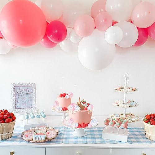 Miniatura 5 de Rsstarxi 24 adornos para tartas de bola, mini globos, insertos de pastel y selecciones para baby shower, bodas, fiestas infantiles, bolas de espuma