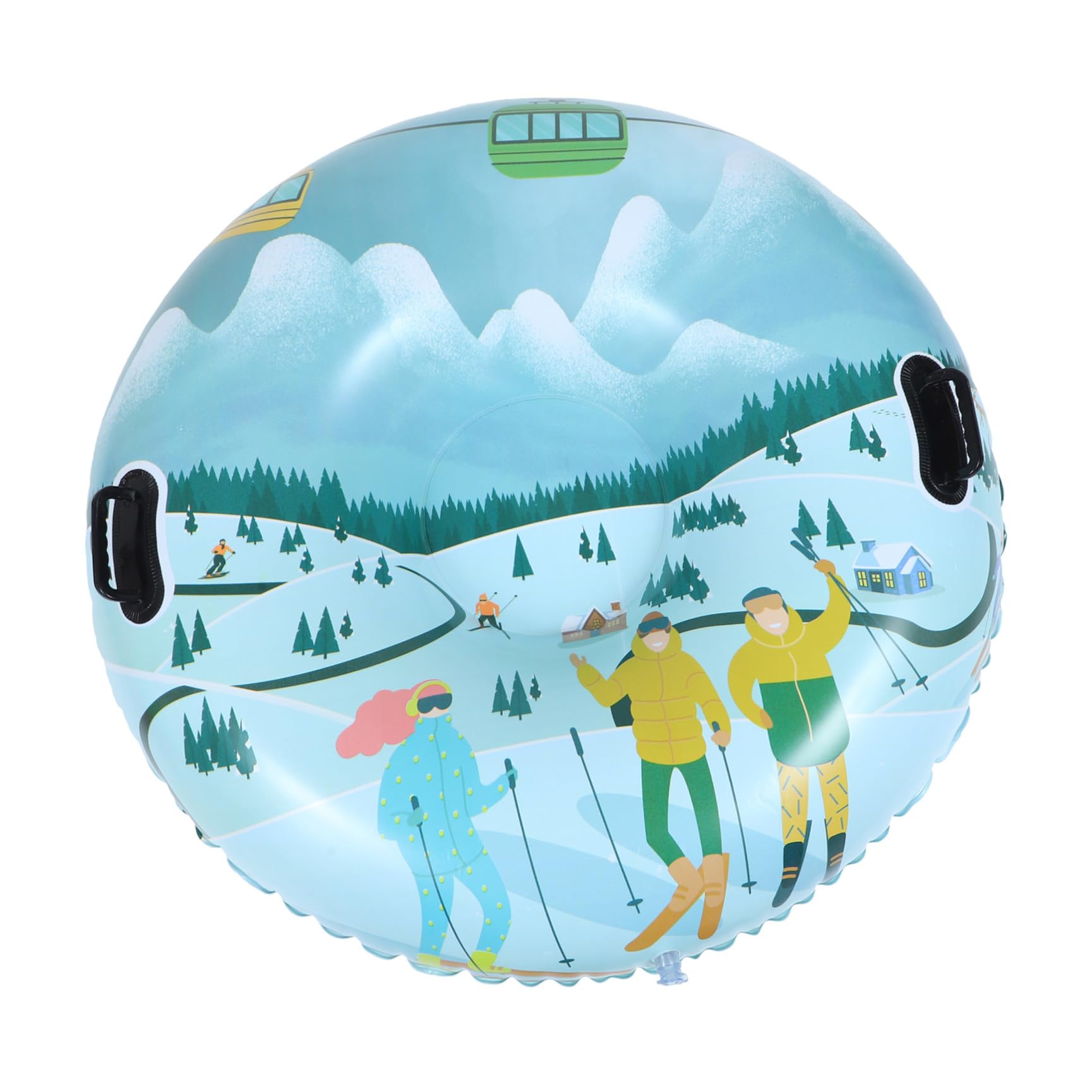 BESTonZON Slitta da Neve Gonfiabile in PVC Spesso Maniglie Antiscivolo Tubo da Sci Gonfiabile Resistente All’Usura Accessorio Outdoor per Snow Tubing in Famiglia