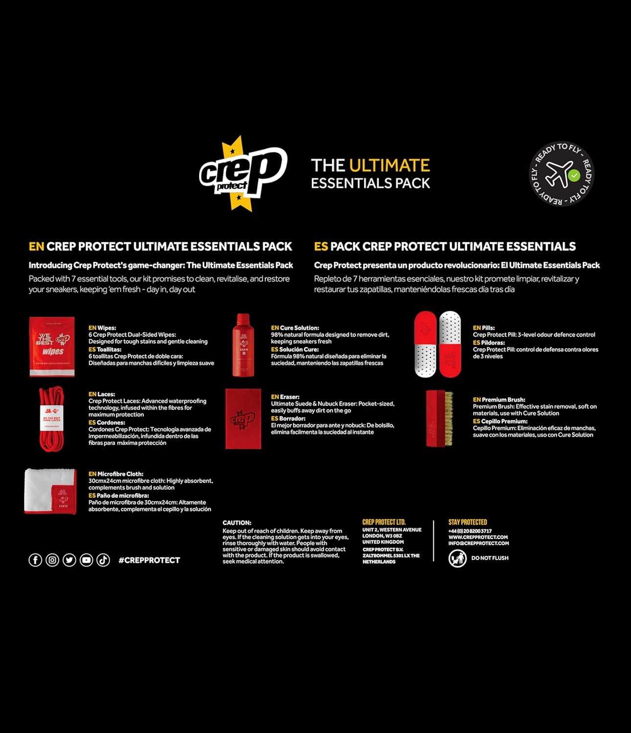 Crep Protect Ultimate Essentials Pack - Sneaker Cleaner, Suede & Nubuck Eraser, Premium Shoe Brush, Wipes