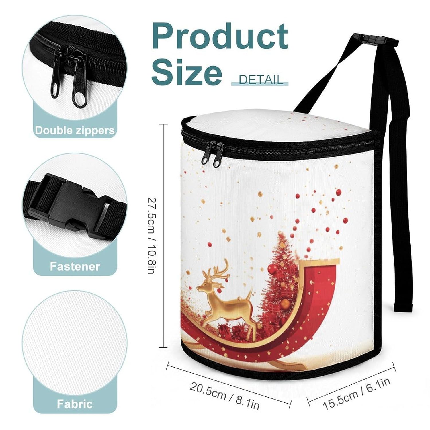 MUSM Leakproof Car Trash Can 2.5 Gallon, Durable Automotive Garbage Bag with Waterproof Liner, Sled Trash Bag for Car, Truck, RV & Bathroom