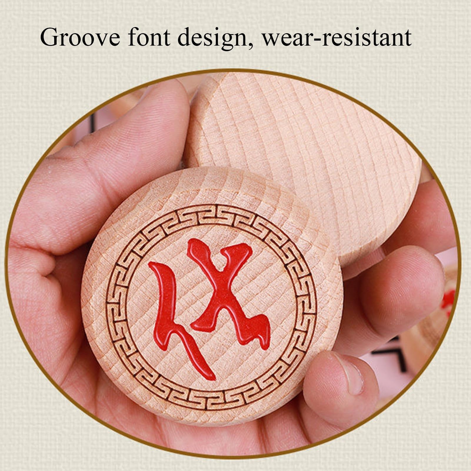 Set di scacchi cinesi in legno di faggio Gioco da tavolo da viaggio Xiangqi con scacchiera