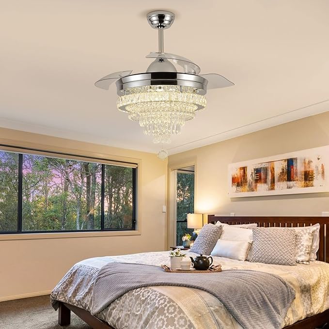 Ventilador de Techo 42" con Luz LED, Control Remoto y 6 Velo miniatura 7