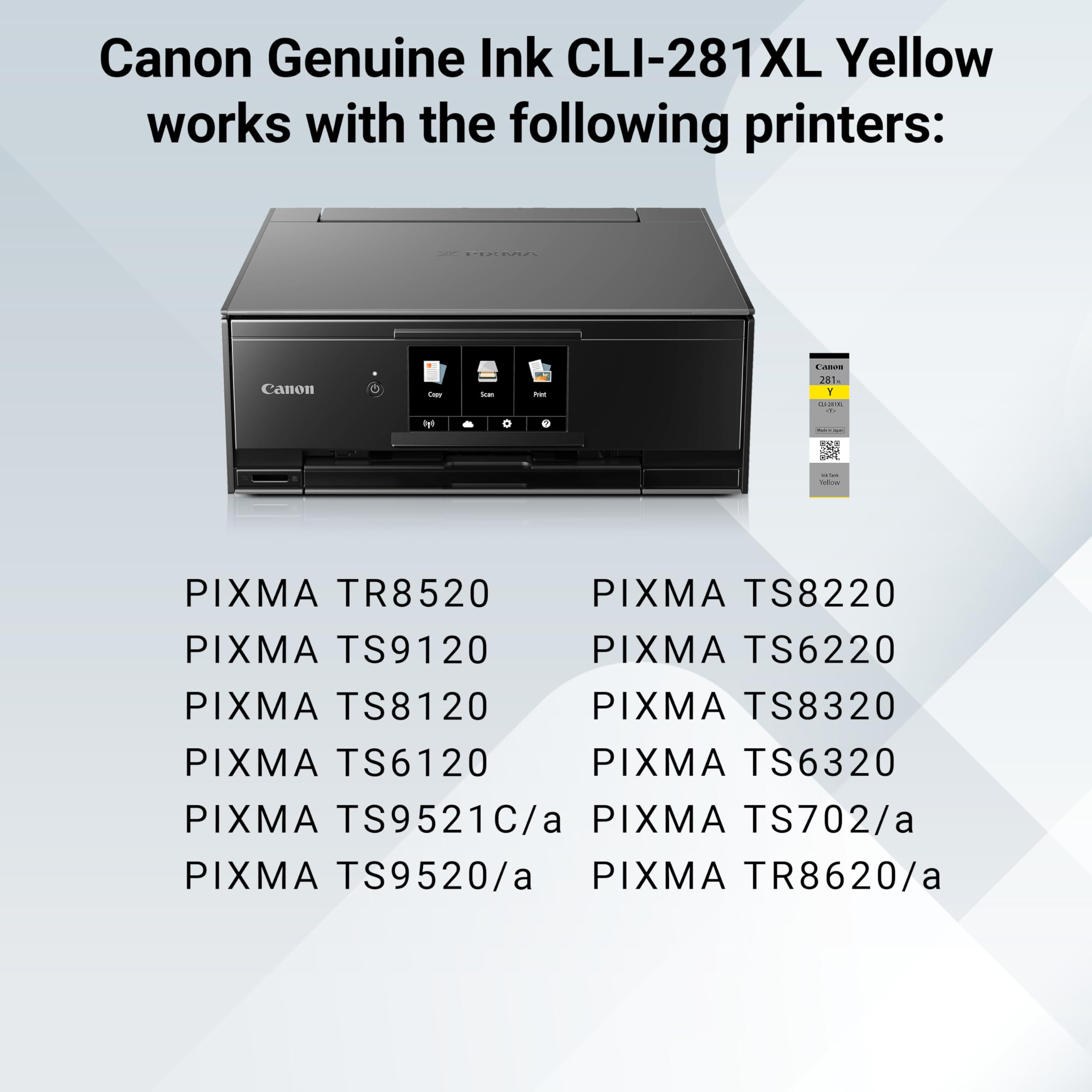 Amazon.com: Canon CLI-281 XL Genuine Yellow Ink Tank , Compatible