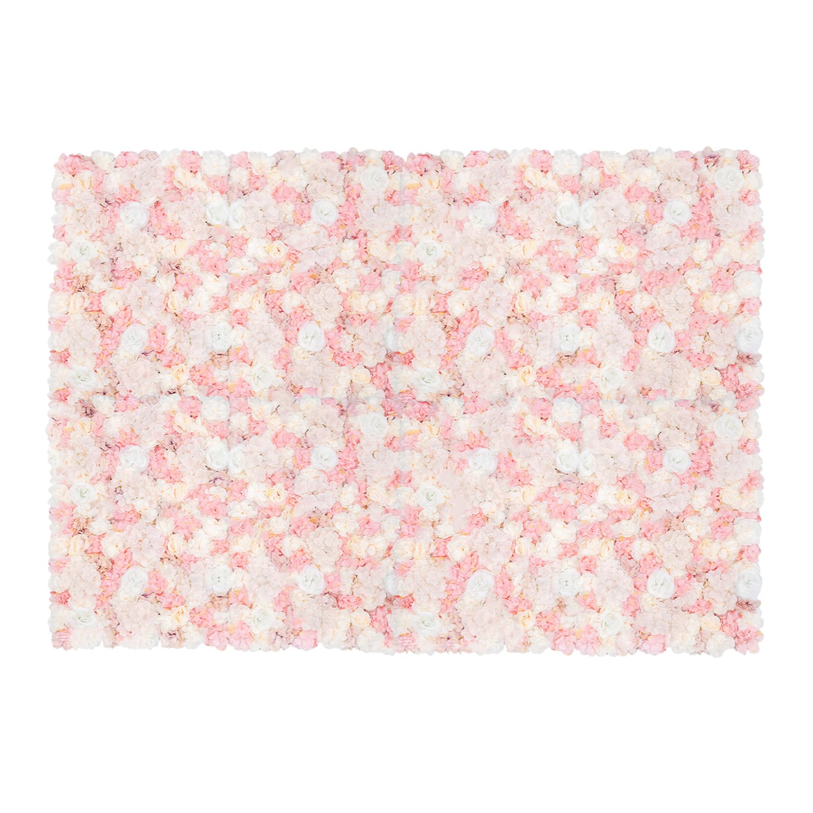 12 Stück 40x60 cm DIY Künstliche Blumen-Wandpaneel Set, Blume Wand Panel Dekorative Kunstblumen-Wandmatte, 3D Seiden Blumenwand Blumen Wanddekoration für Party Hochzeit Hintergrund (Rosa)