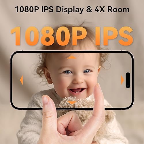 Miniatura 3 de Monitor de bebé inteligente WiFi con cámara y audio, pantalla 1080P de 5 pulgadas, monitor de bebé de video con aplicación, batería de 5000 mAh,