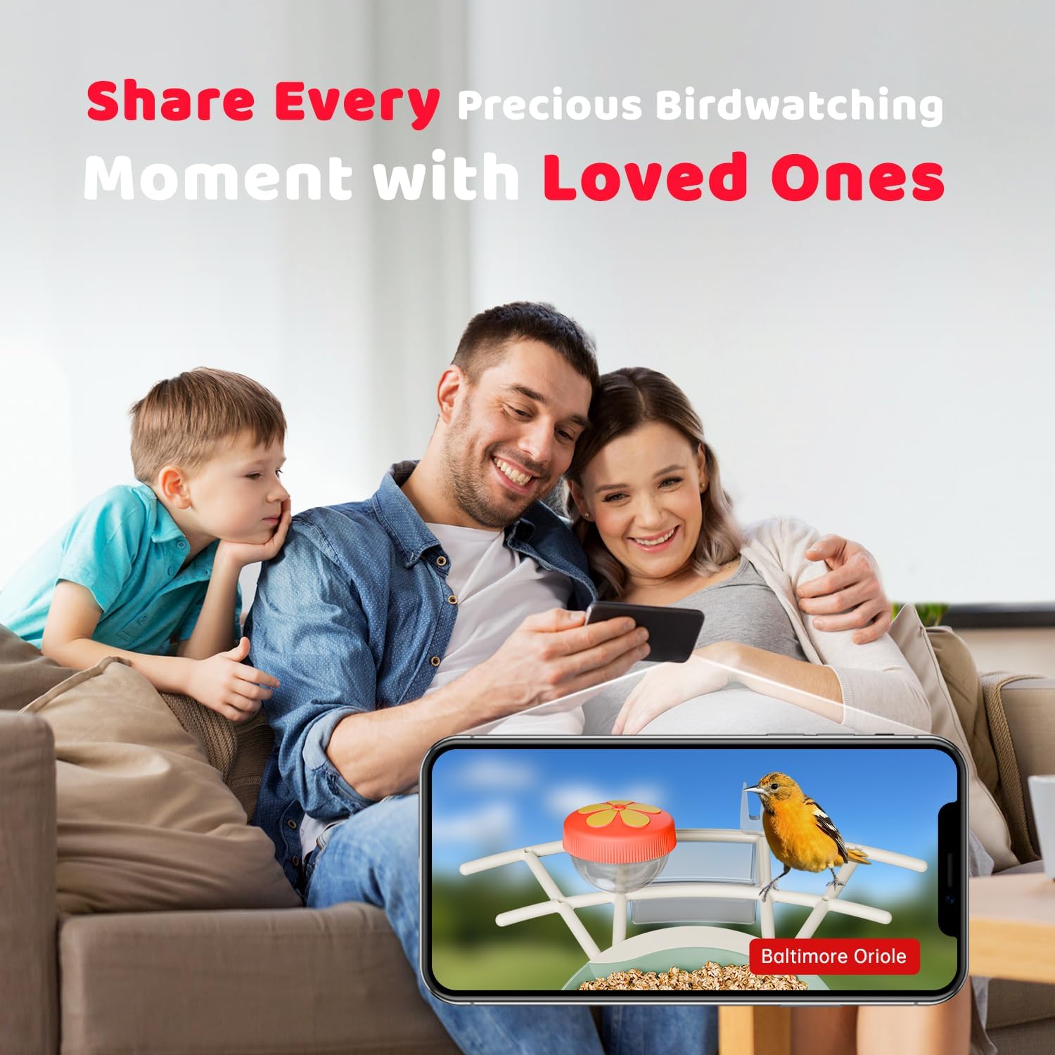 Bird Feeder with Camera Solar Powered, Smart Bird Feeder with AI Identify, 2K HD Live View and Instant Notification, Ideal Gift for Bird Lover(with 32G Card) - Image 8