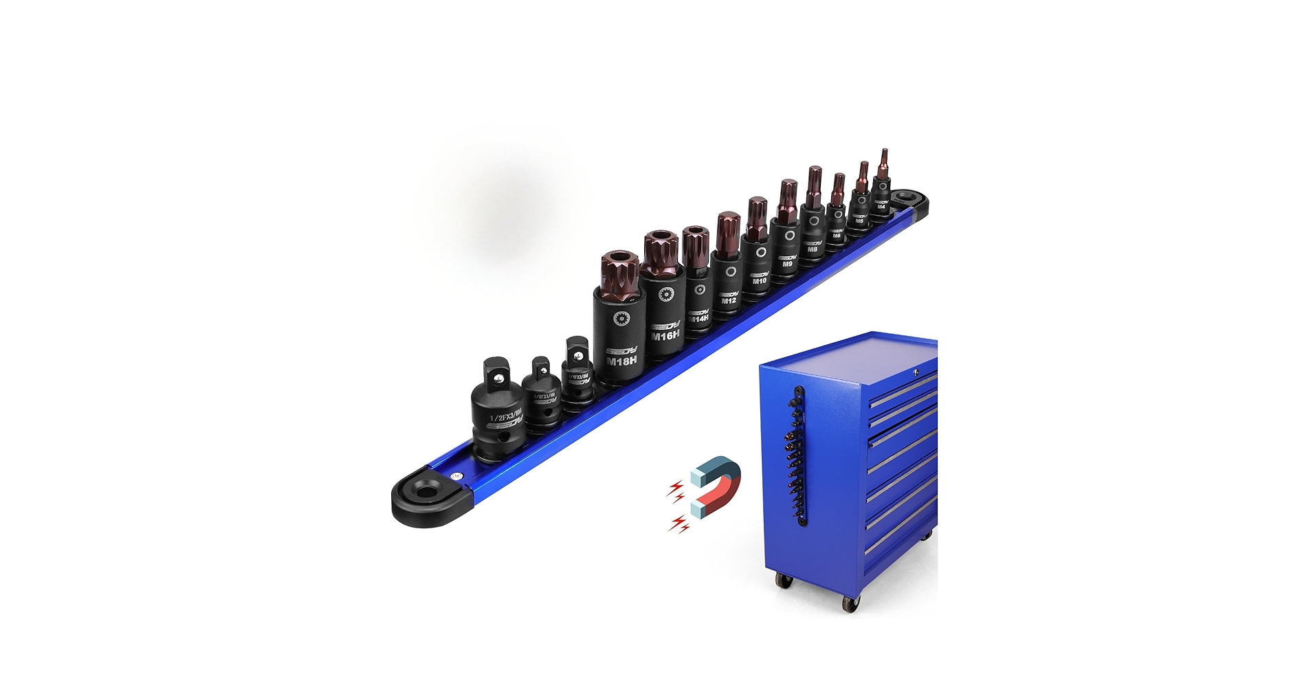 Triple-Square Spline Bit Socket Set: 13-Piece Socket Set