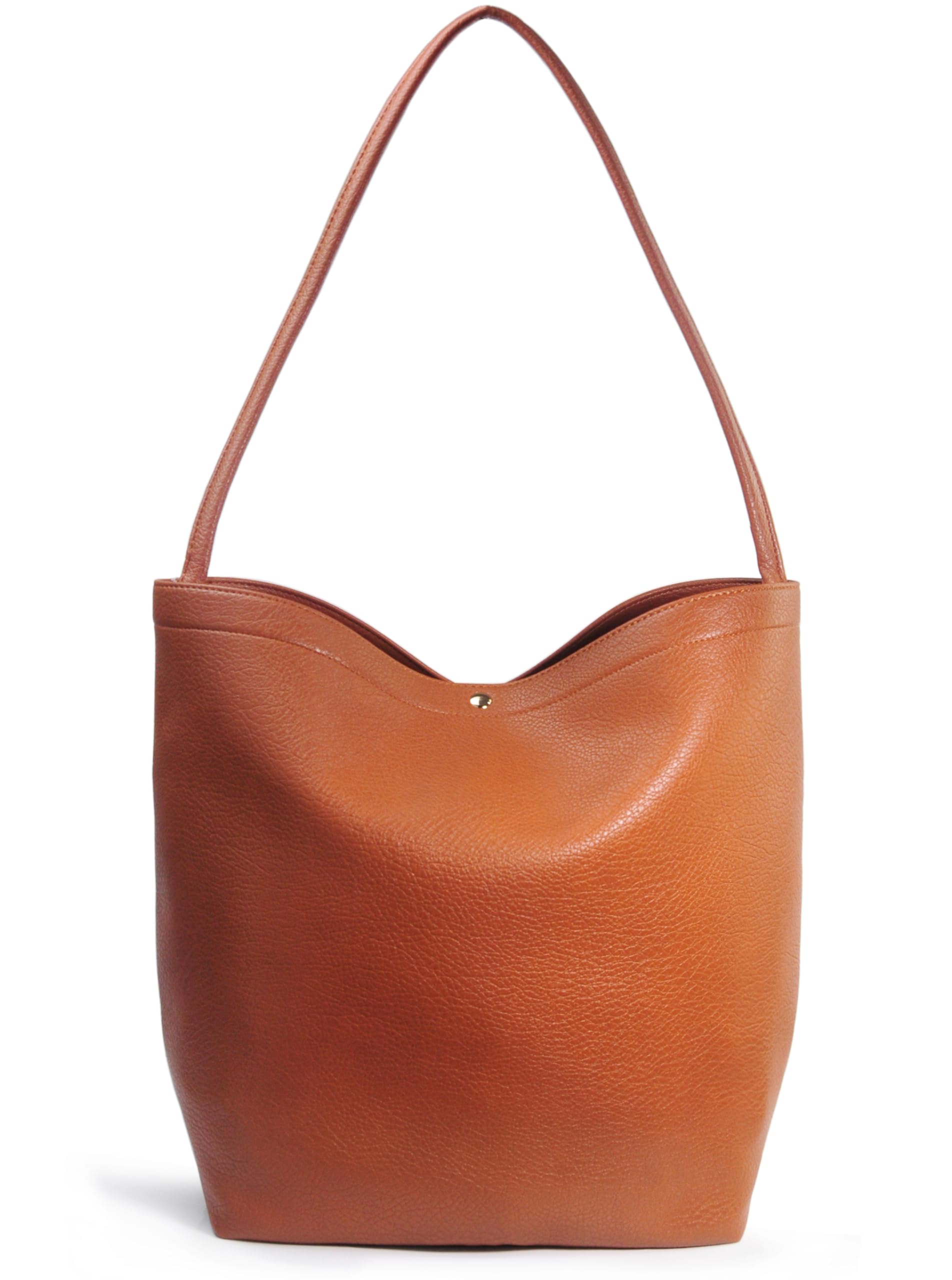 Hobo Bags for Women Vegan Leather Bucket Bags Minimalist Shoulder Handbag
