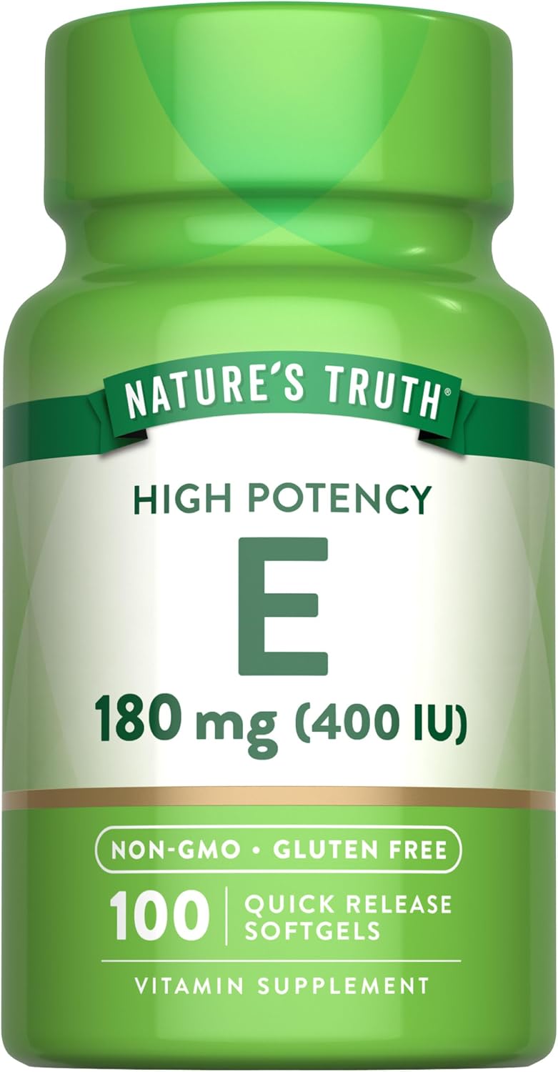 Nature's Truth Vitamin E Softgels | 400 IU 180mg | 100 Count