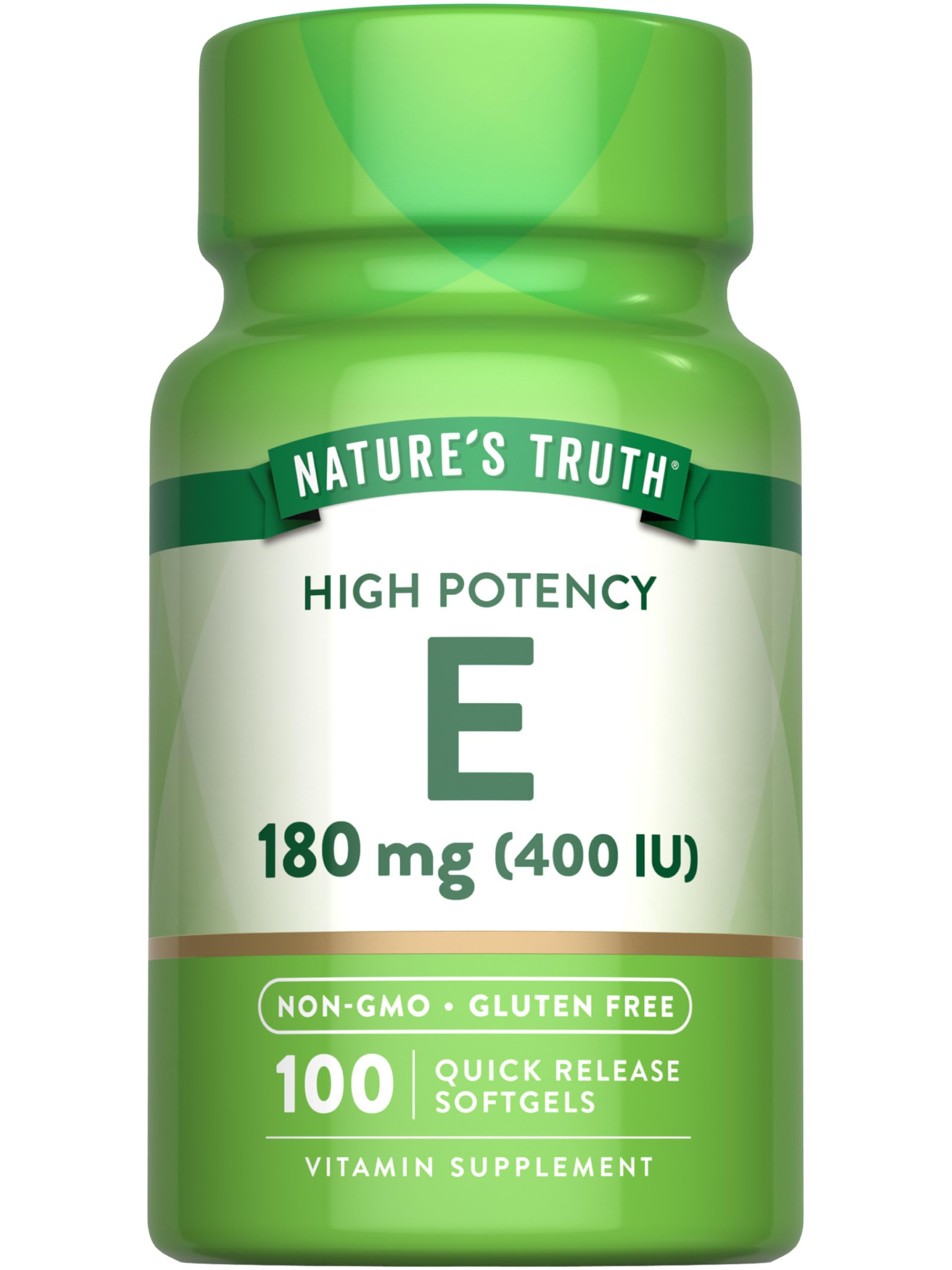 Nature's Truth Vitamin E Capsules 400 Iu | 100 Softgels | Non-Gmo & Gluten Free