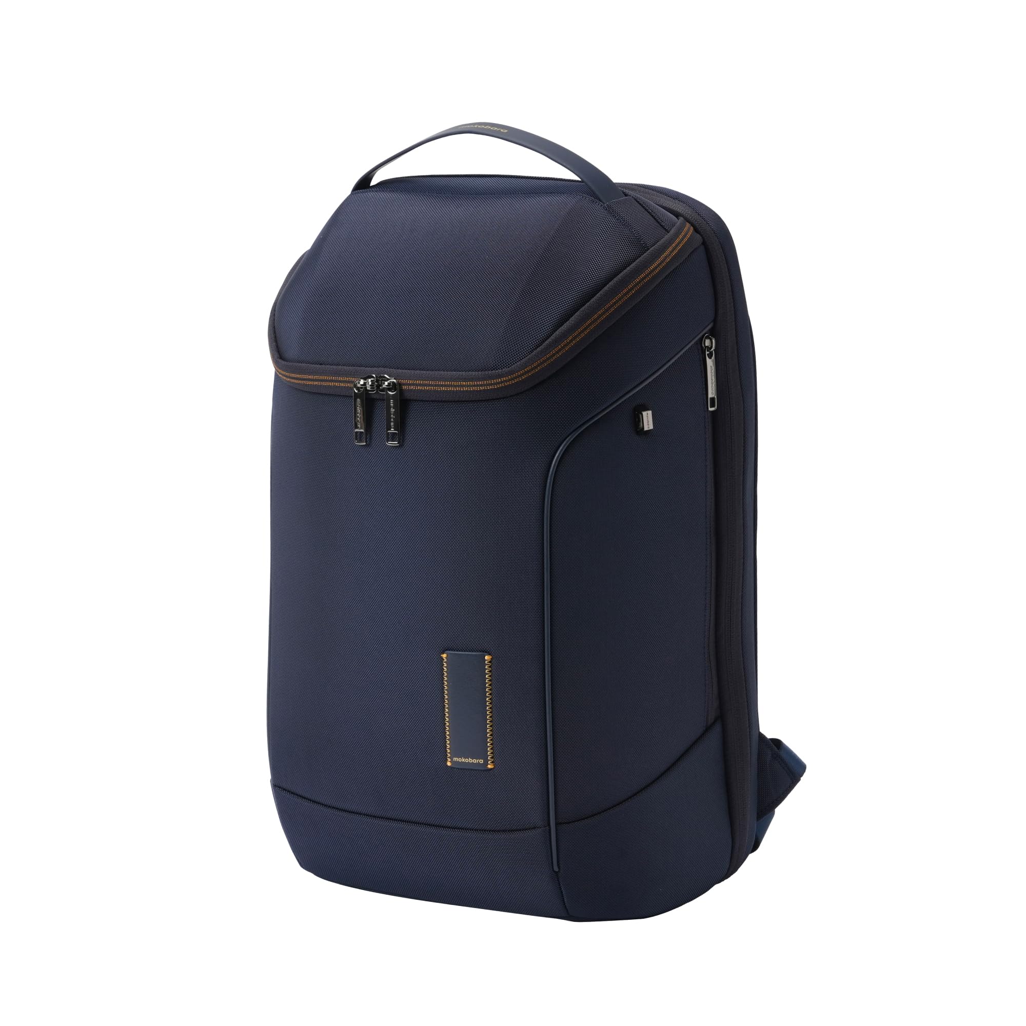 MOKOBARA Transit Z 30L Laptop Backpack 15.6 Inch Office Travel Bag Navy | Waterproof Polyester Solid Rucksack Tech Slot Large Bucket Scratch Proof Comfortable Padded Straps Luggage Strap Men Women