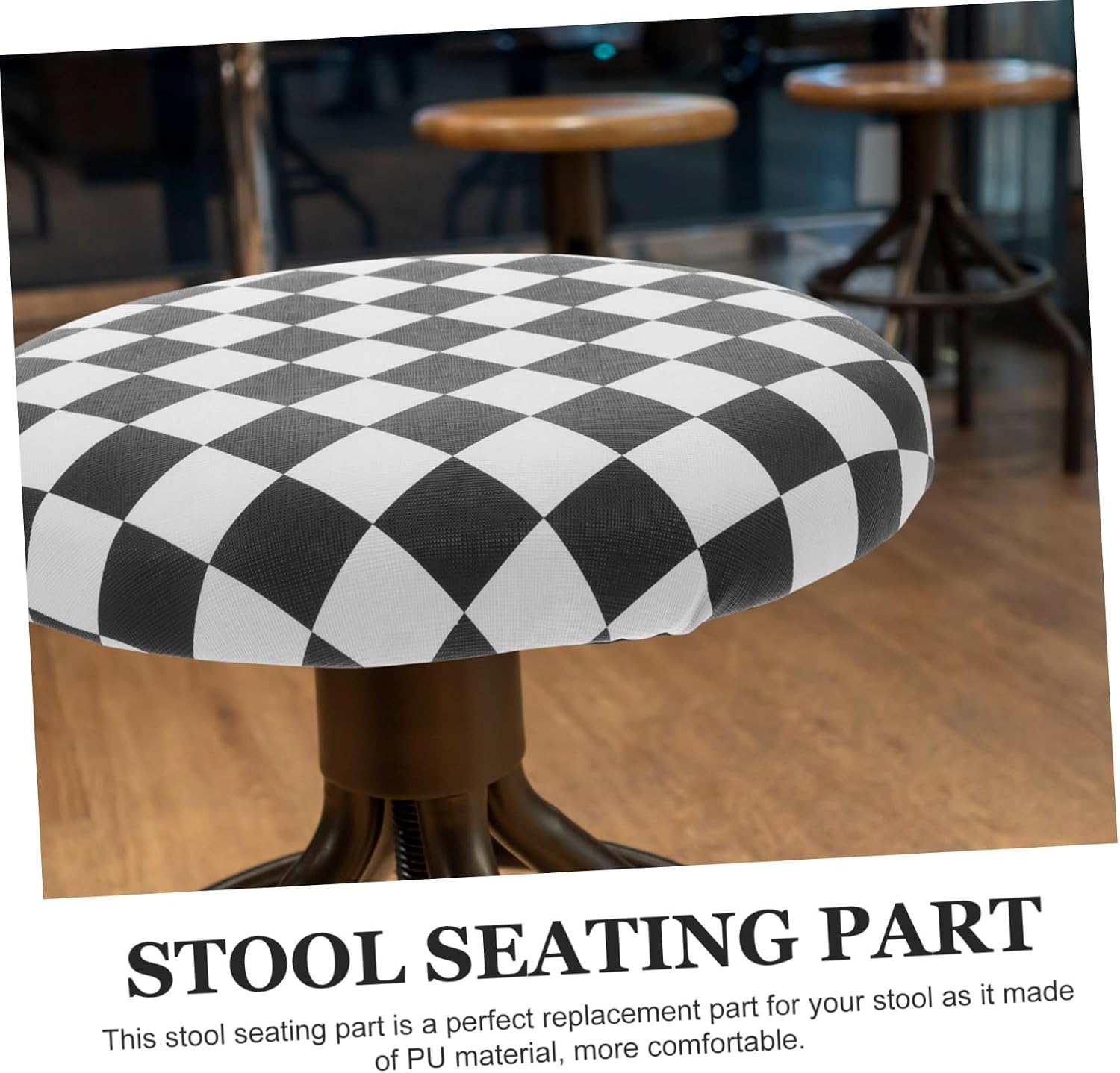 Leather Swivel Bar Stool Seat Cushion Replacement Round Pu Seat Kitchen Counter Height Stool
