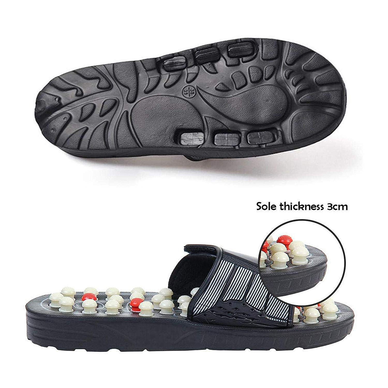 Portible Spring Acupressure and Magnetic Therapy Paduka Slippers for Full Body Blood Circulation Natural Leg Foot Massager Slippers For Men and Women (pack of 1).