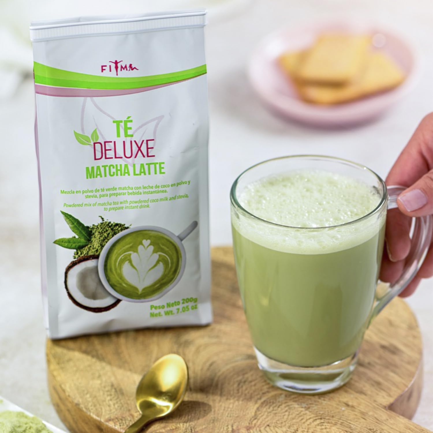 Matcha Latte – Japanese Ceremonial Premium Matcha Green Tea Mix with Coconut Milk. Vegan, Dairy-Free & Stevia Sweetened. Hot or Iced Beverage - 20 Servings