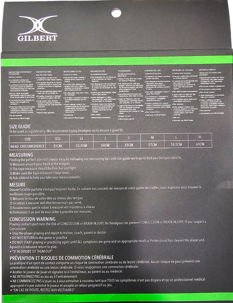 Gilbert XP 250 Casque Rugby Blanc Headguard Senior Junior