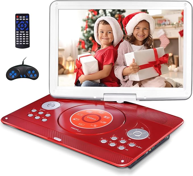 JEKERO 16.9" Portable DVD Player with 6 Hrs 5000mAH
